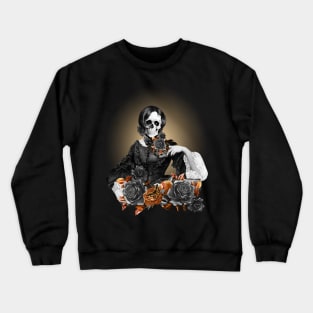 Lady skull, dark, catrina, scheletri amanti, fantastici teschi, ossa, gothic lady Crewneck Sweatshirt